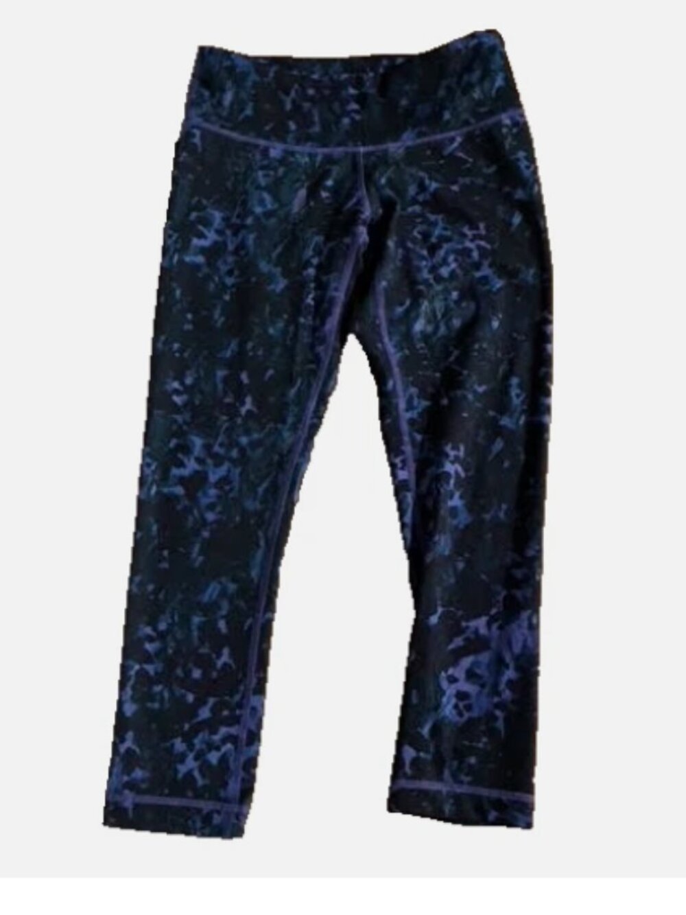 Lululemon Blue Purple Print Leggings Size 2/2 24" Waist No Tag